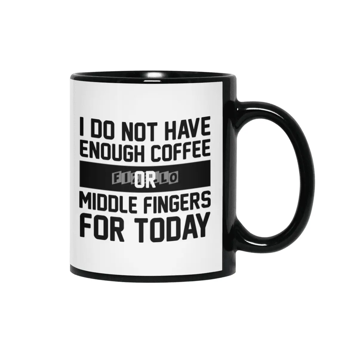 Coffee & Middle Fingers Siyah Kupa