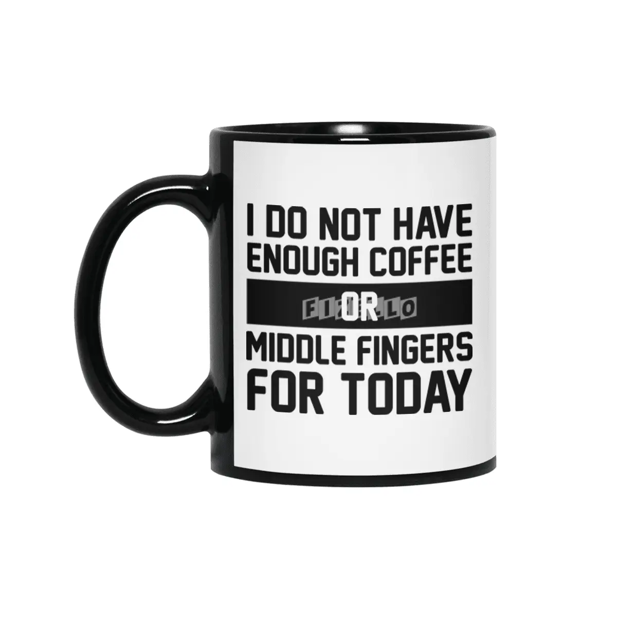 Coffee & Middle Fingers Siyah Kupa
