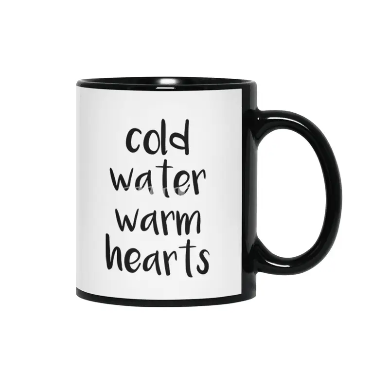 Cold Water Warm Hearts Siyah Kupa