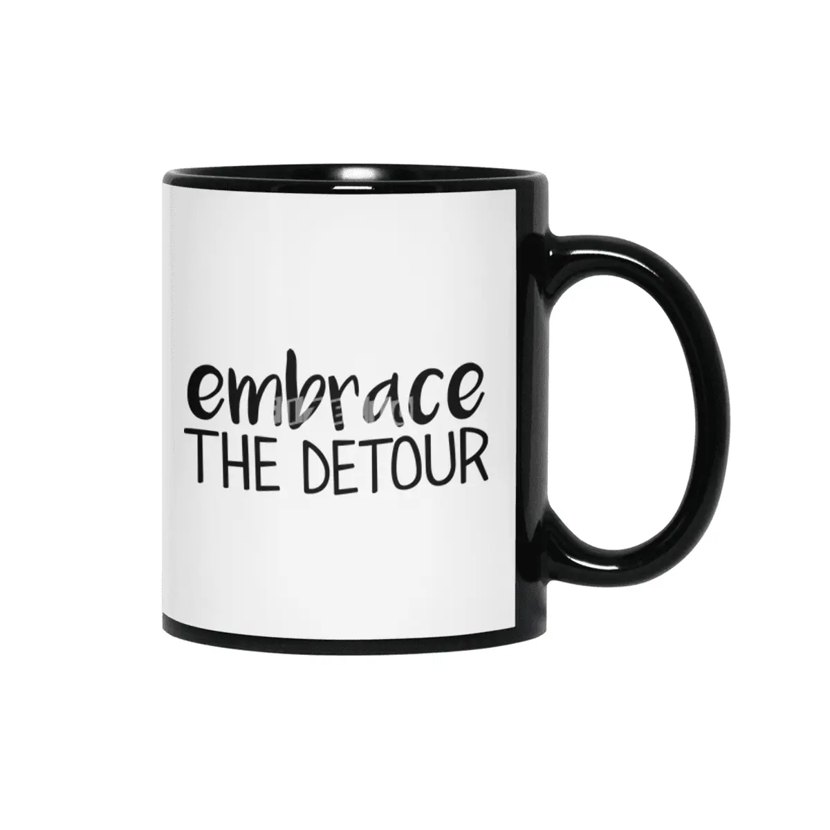 Embrace the Detour Siyah Kupa