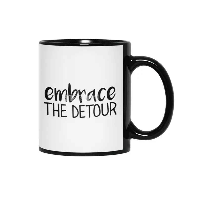 Embrace the Detour Siyah Kupa
