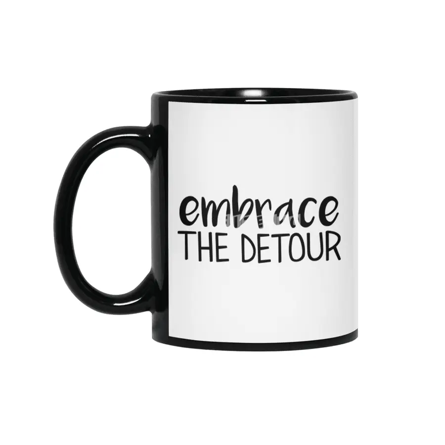 Embrace the Detour Siyah Kupa