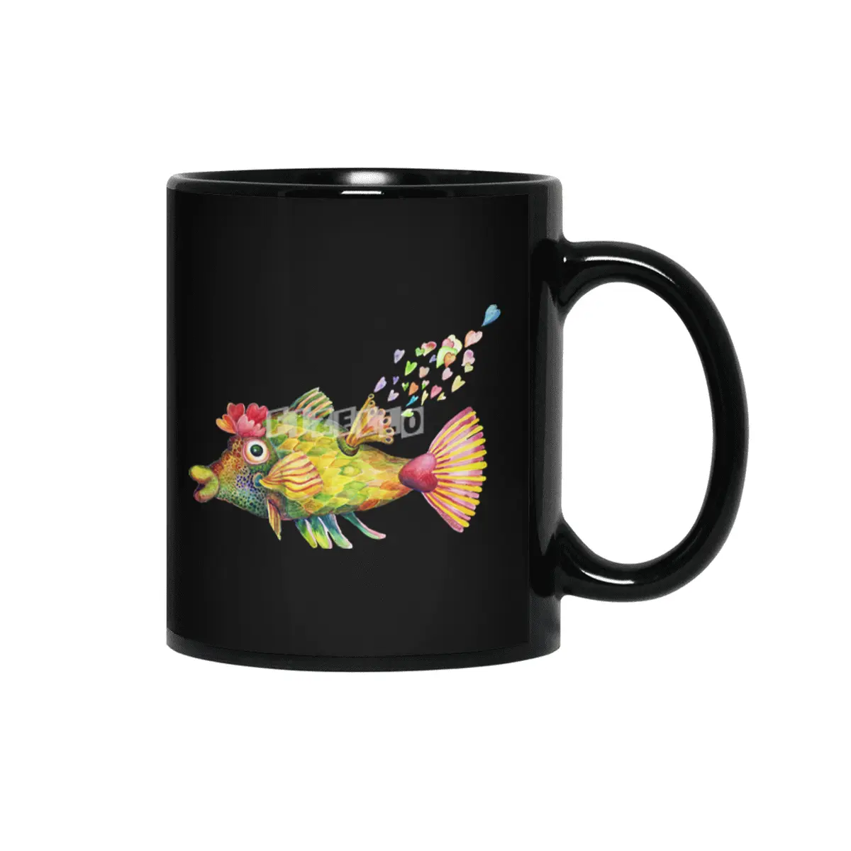 Bleeding Heart Fish Siyah Kupa