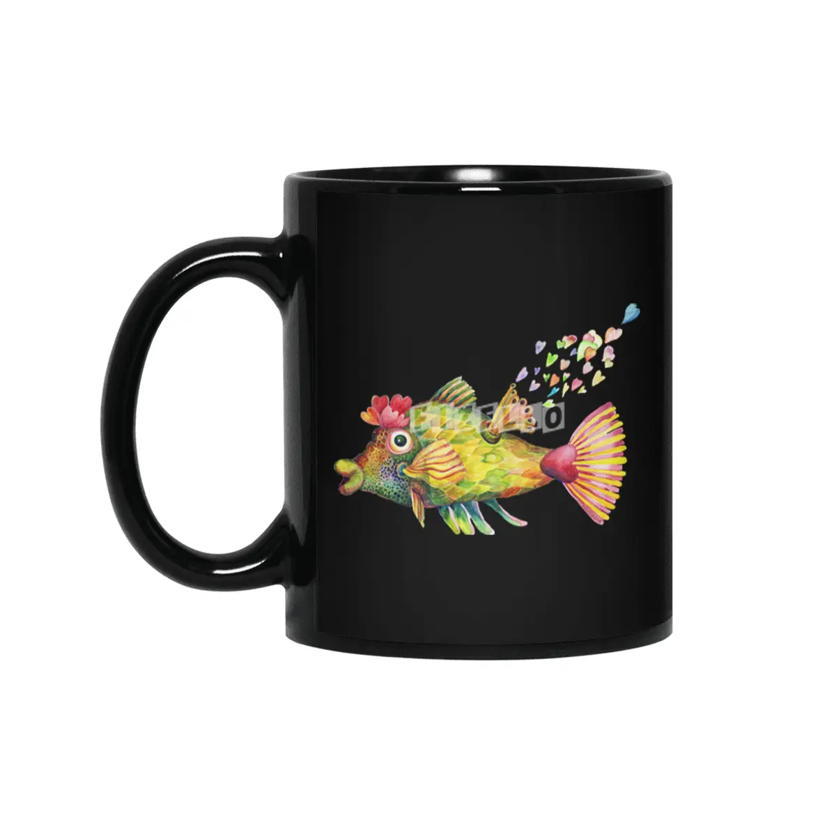 Bleeding Heart Fish Siyah Kupa