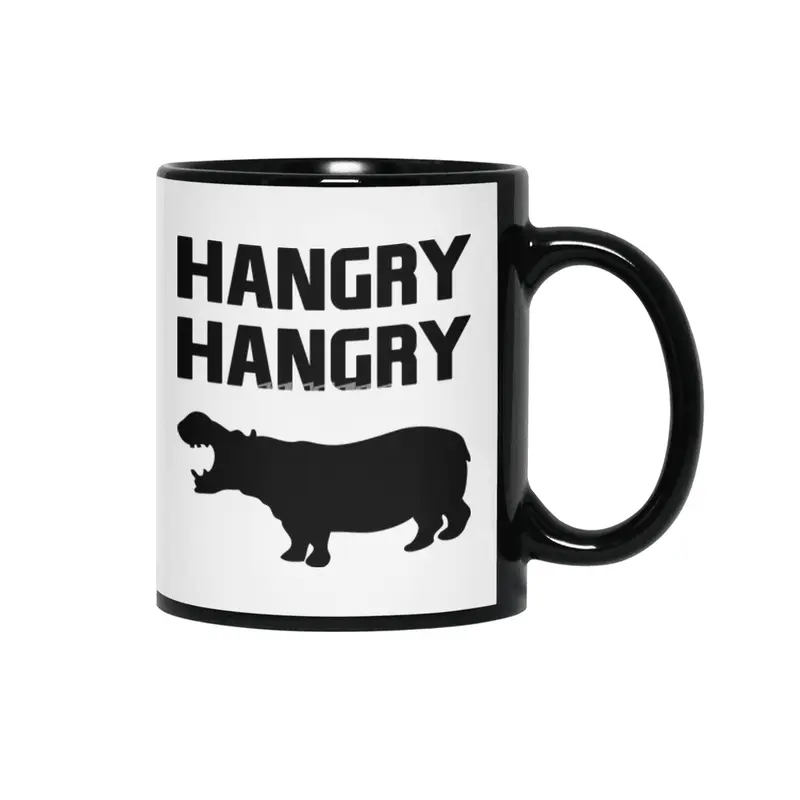 Hangry Hangry Hippos Siyah Kupa