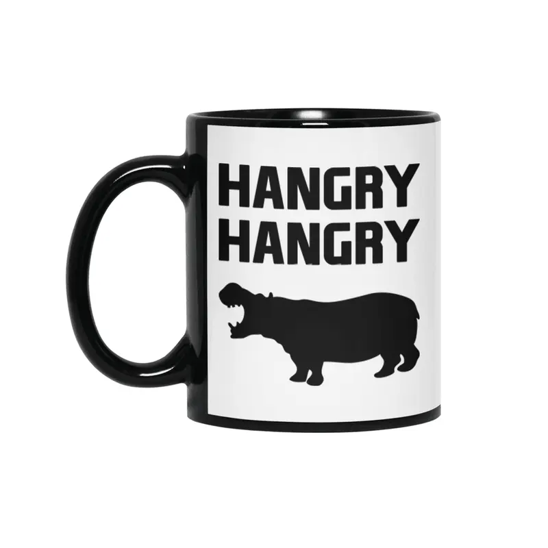 Hangry Hangry Hippos Siyah Kupa