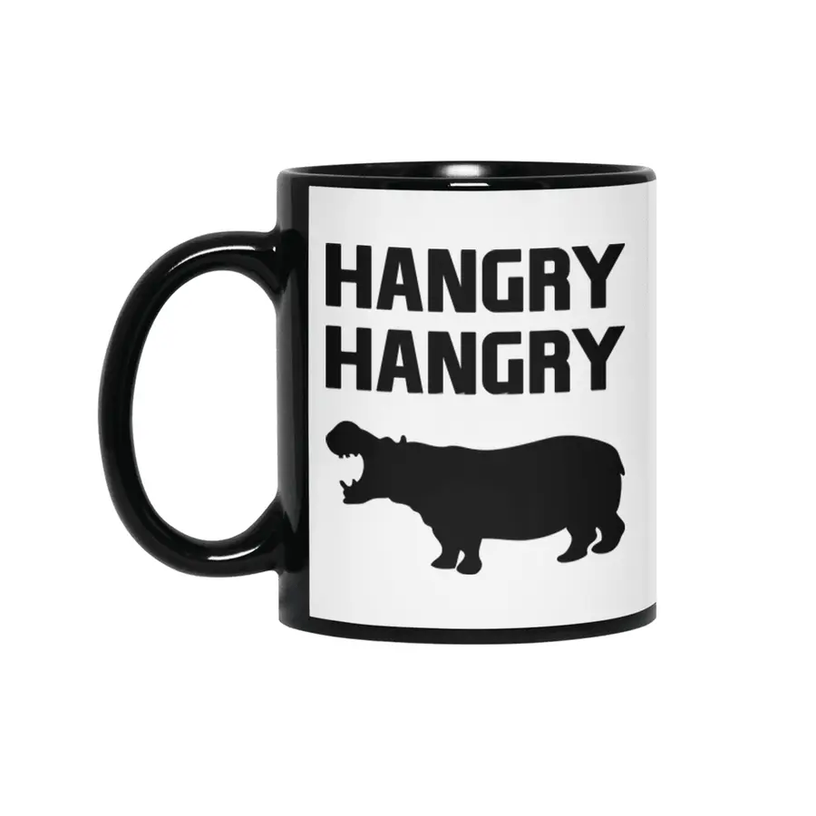 Hangry Hangry Hippos Siyah Kupa