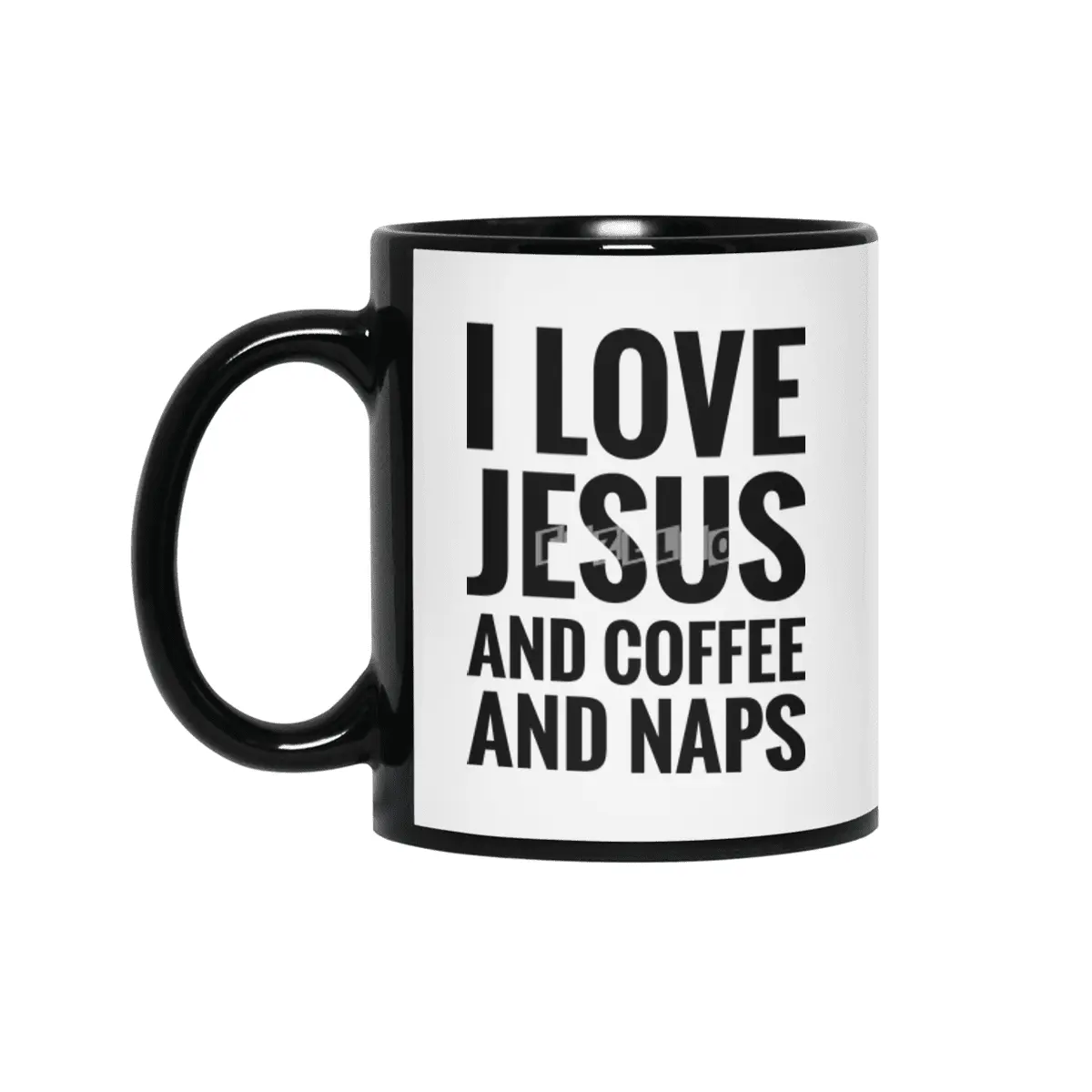 Jesus, Coffee & Naps Siyah Kupa