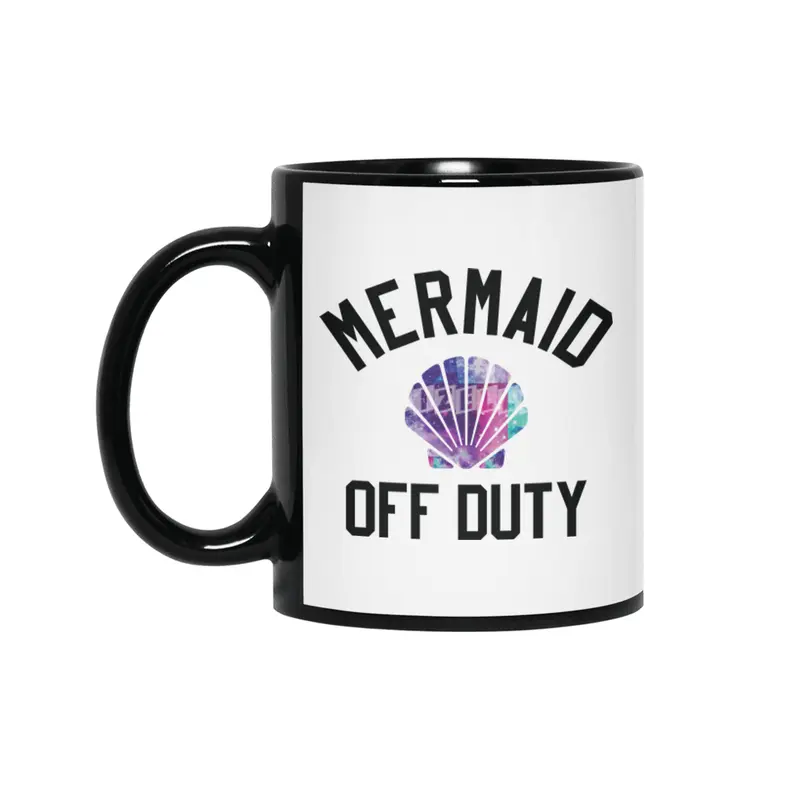Mermaid Off Duty Siyah Kupa