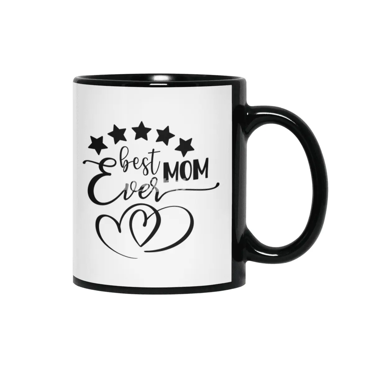 Best Mom Ever ,Mom Shirt Siyah Kupa
