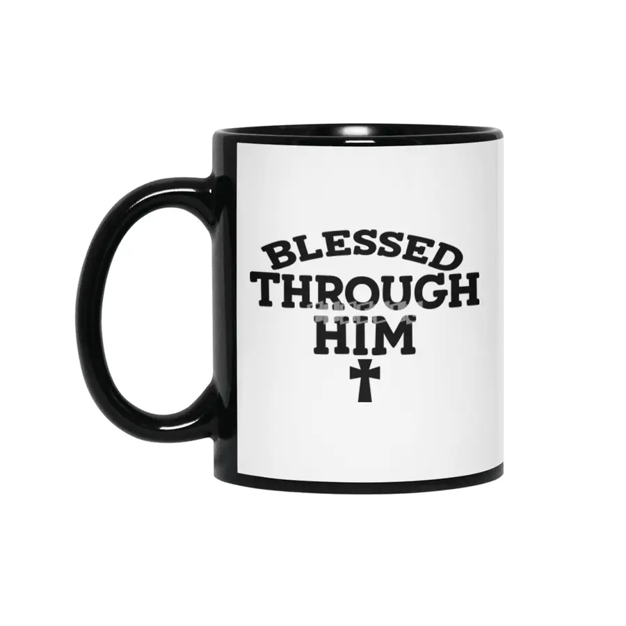 blessed through him Siyah Kupa