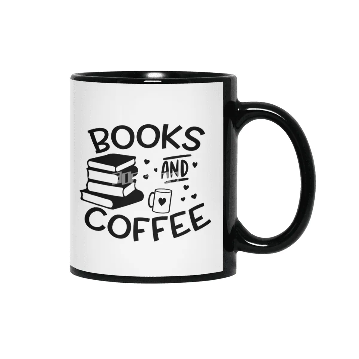 BOOKS AND COFFEE Siyah Kupa