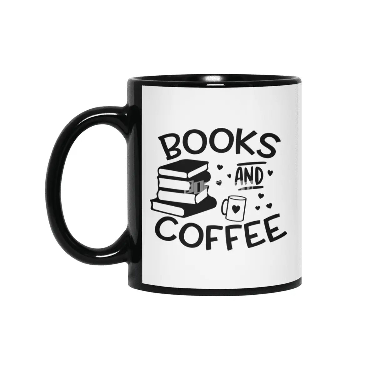 BOOKS AND COFFEE Siyah Kupa