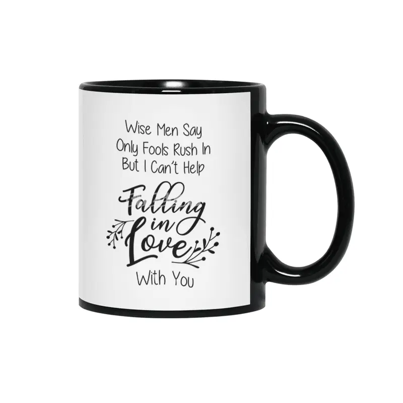 Valentine day, Wedding gifts Siyah Kupa