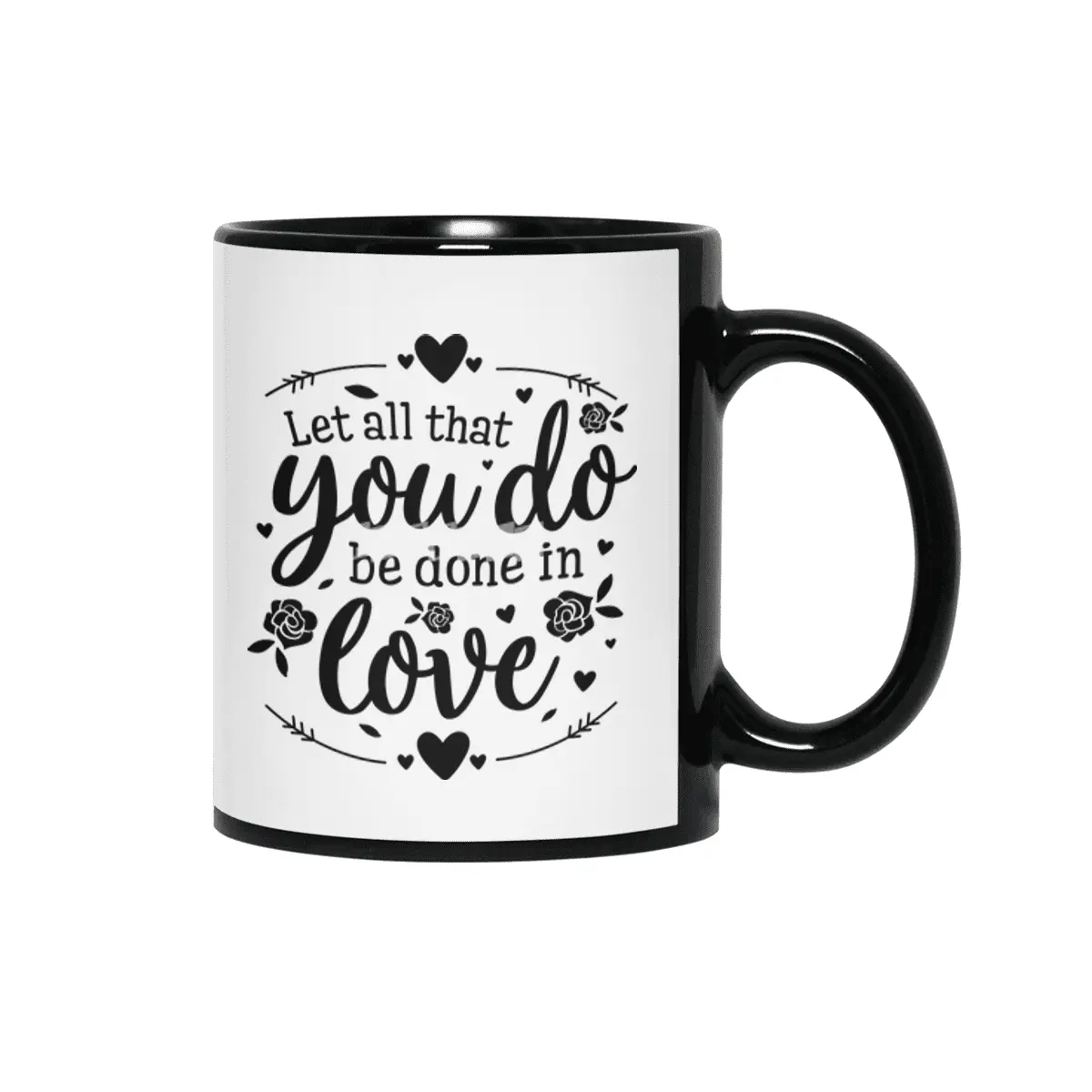 Valentine day, Wedding gifts Siyah Kupa
