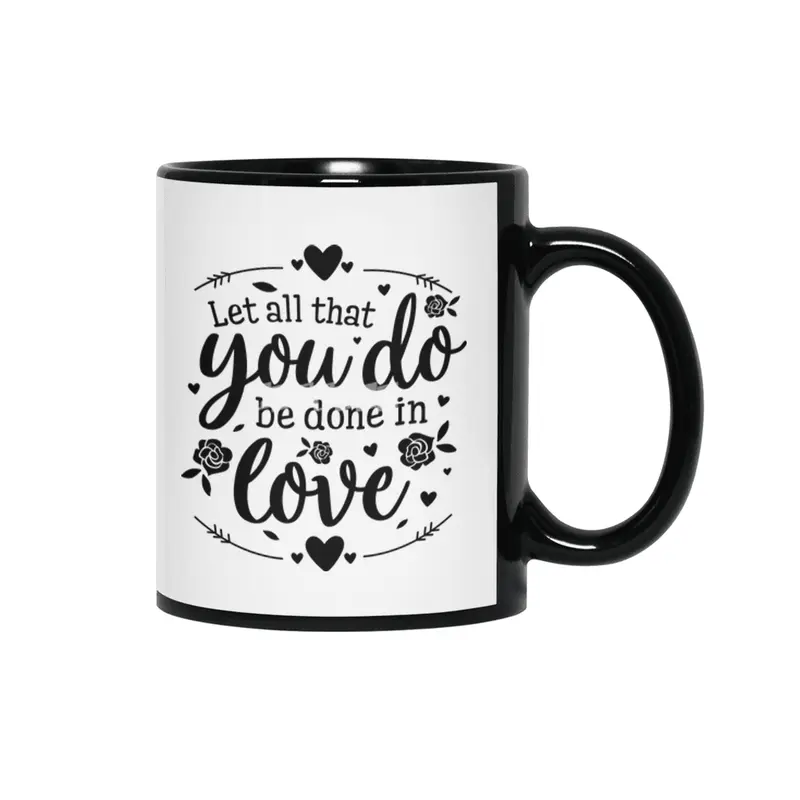 Valentine day, Wedding gifts Siyah Kupa