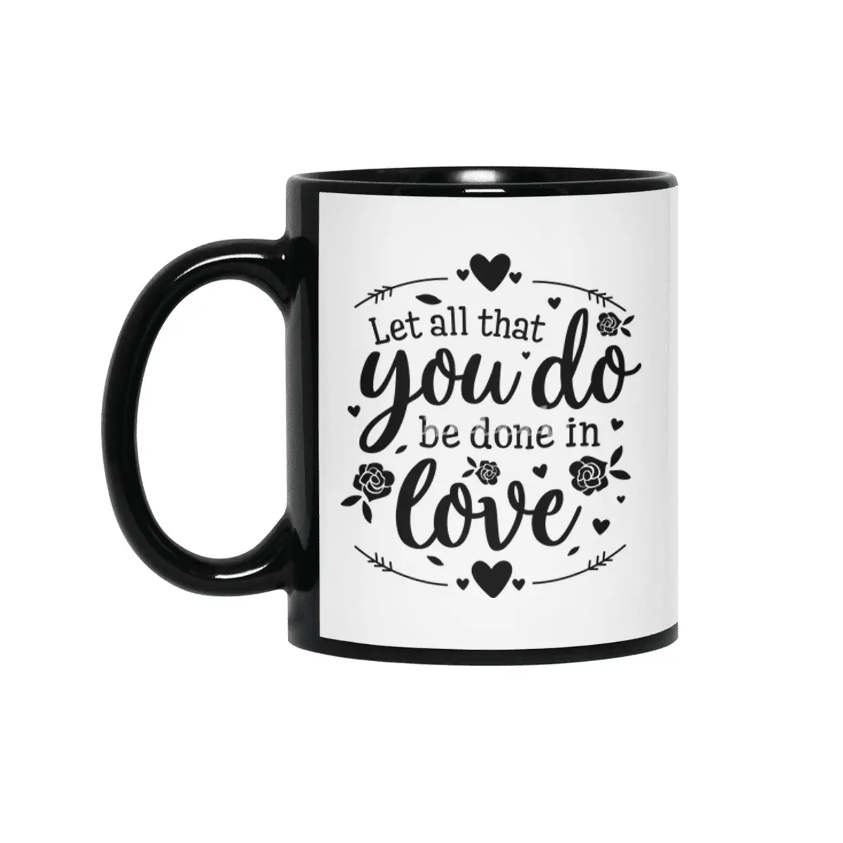 Valentine day, Wedding gifts Siyah Kupa