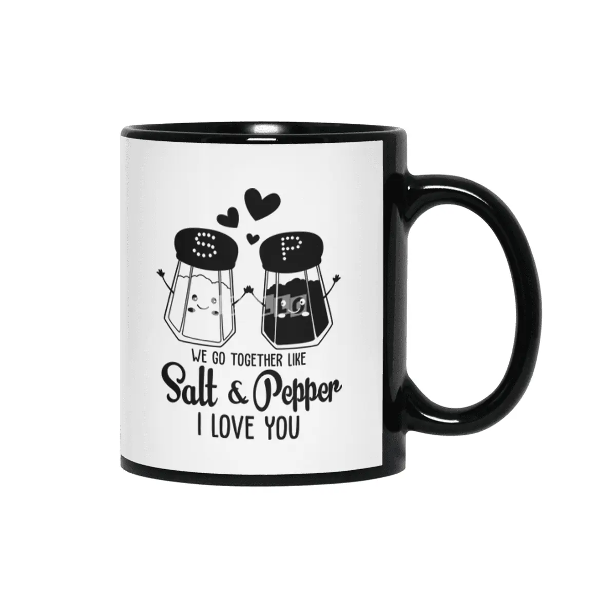 Valentine day, Wedding gifts Siyah Kupa