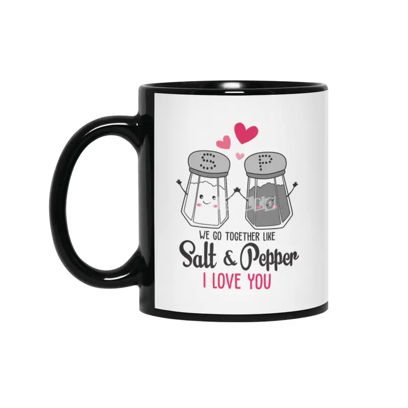 Valentine day, Wedding gifts Siyah Kupa