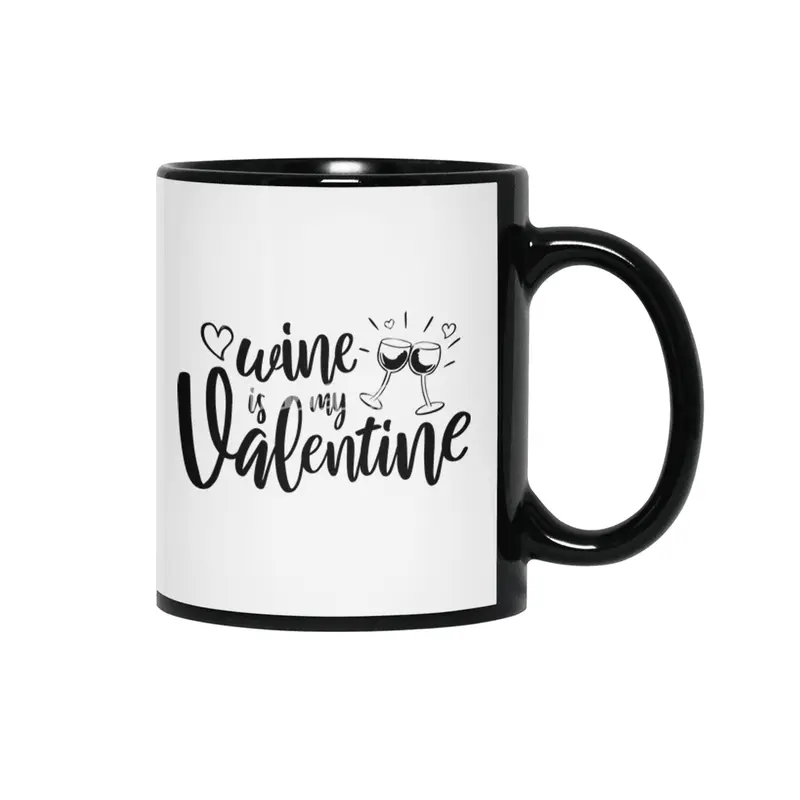 Valentine day, Wedding gifts Siyah Kupa