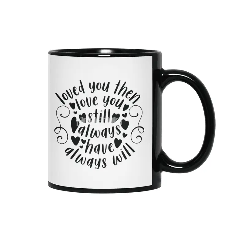 Valentine day, Wedding gifts Siyah Kupa