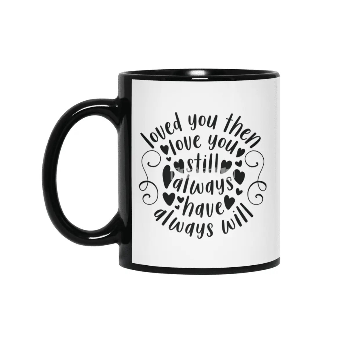 Valentine day, Wedding gifts Siyah Kupa