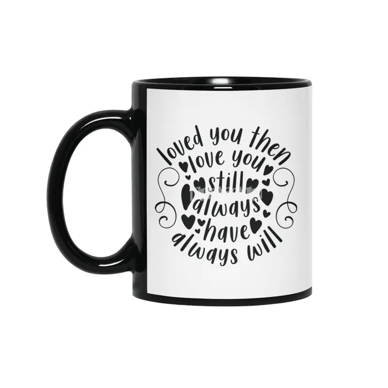 Valentine day, Wedding gifts Siyah Kupa