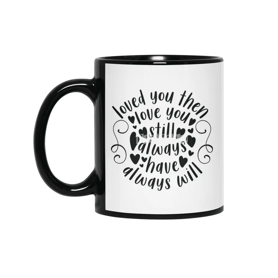Valentine day, Wedding gifts Siyah Kupa