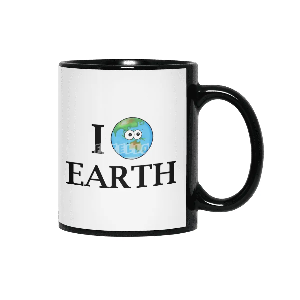 I Heart Earth Siyah Kupa