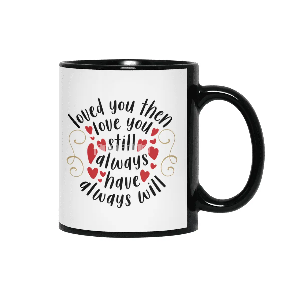 Valentine day, Wedding gifts Siyah Kupa