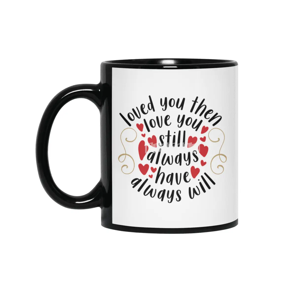 Valentine day, Wedding gifts Siyah Kupa