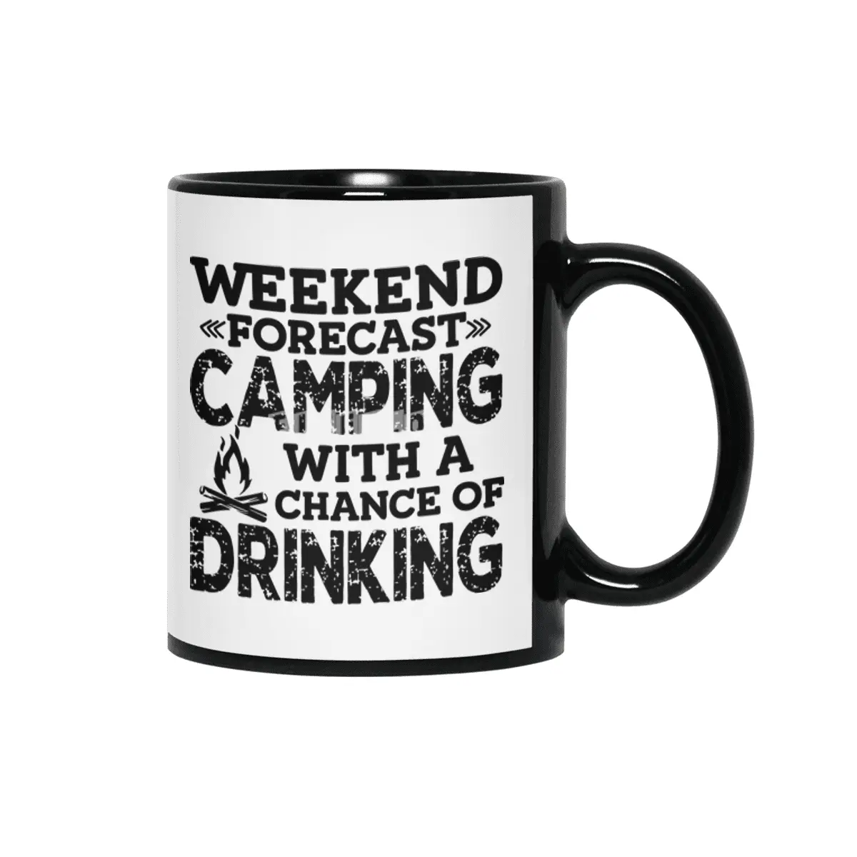 WEEKEND FORECAST CAMPING WITH A CHANCE OF DRINKING Siyah Kupa