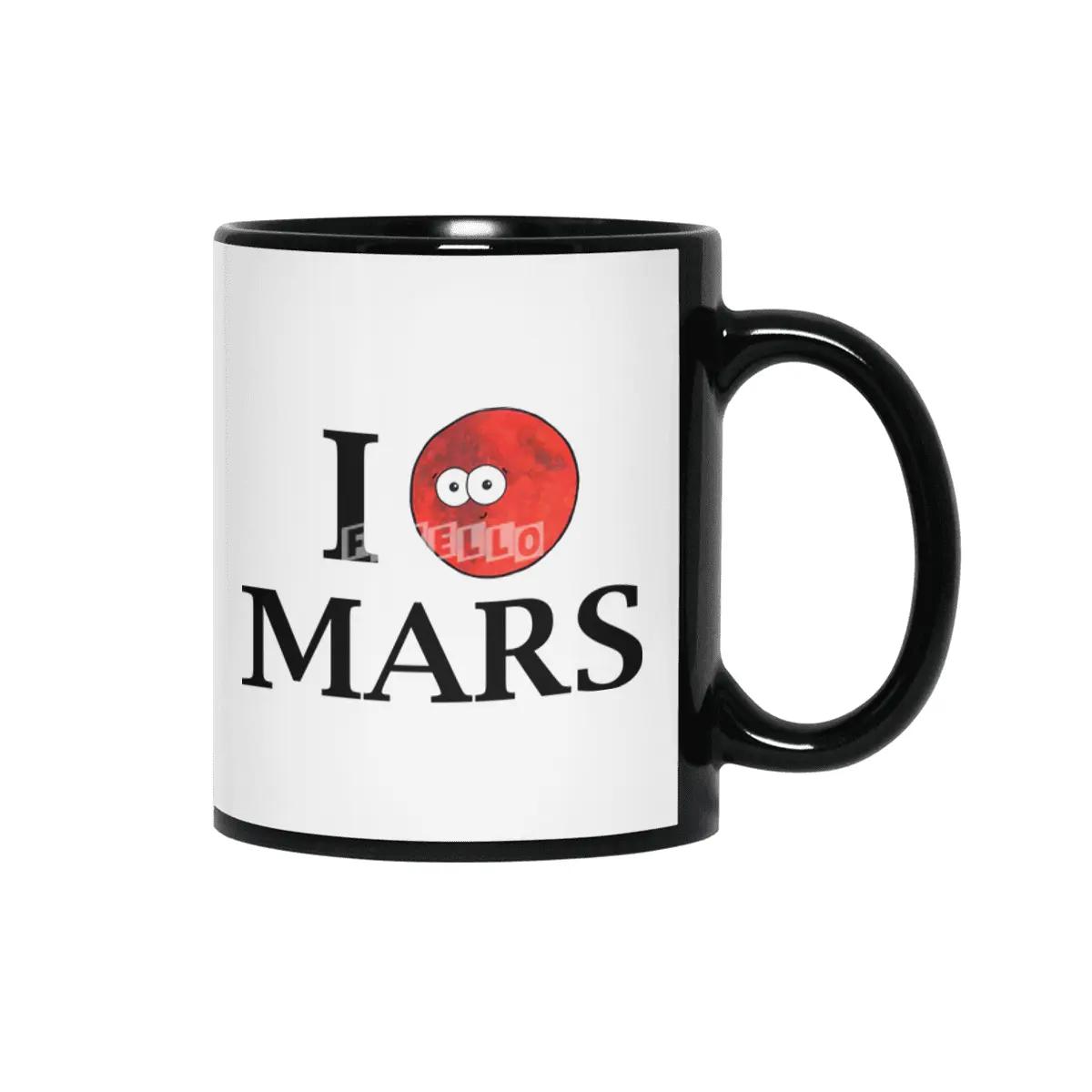 I Heart Mars Siyah Kupa