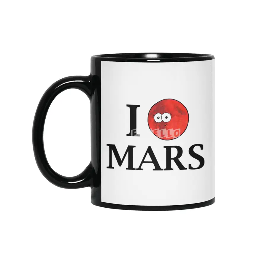 I Heart Mars Siyah Kupa