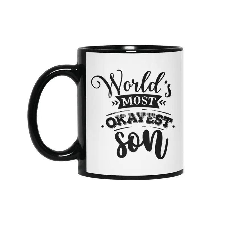 WORLD'S MOST OKAYEST/ AWESOME FAMILY MEMBER/GROUP Siyah Kupa