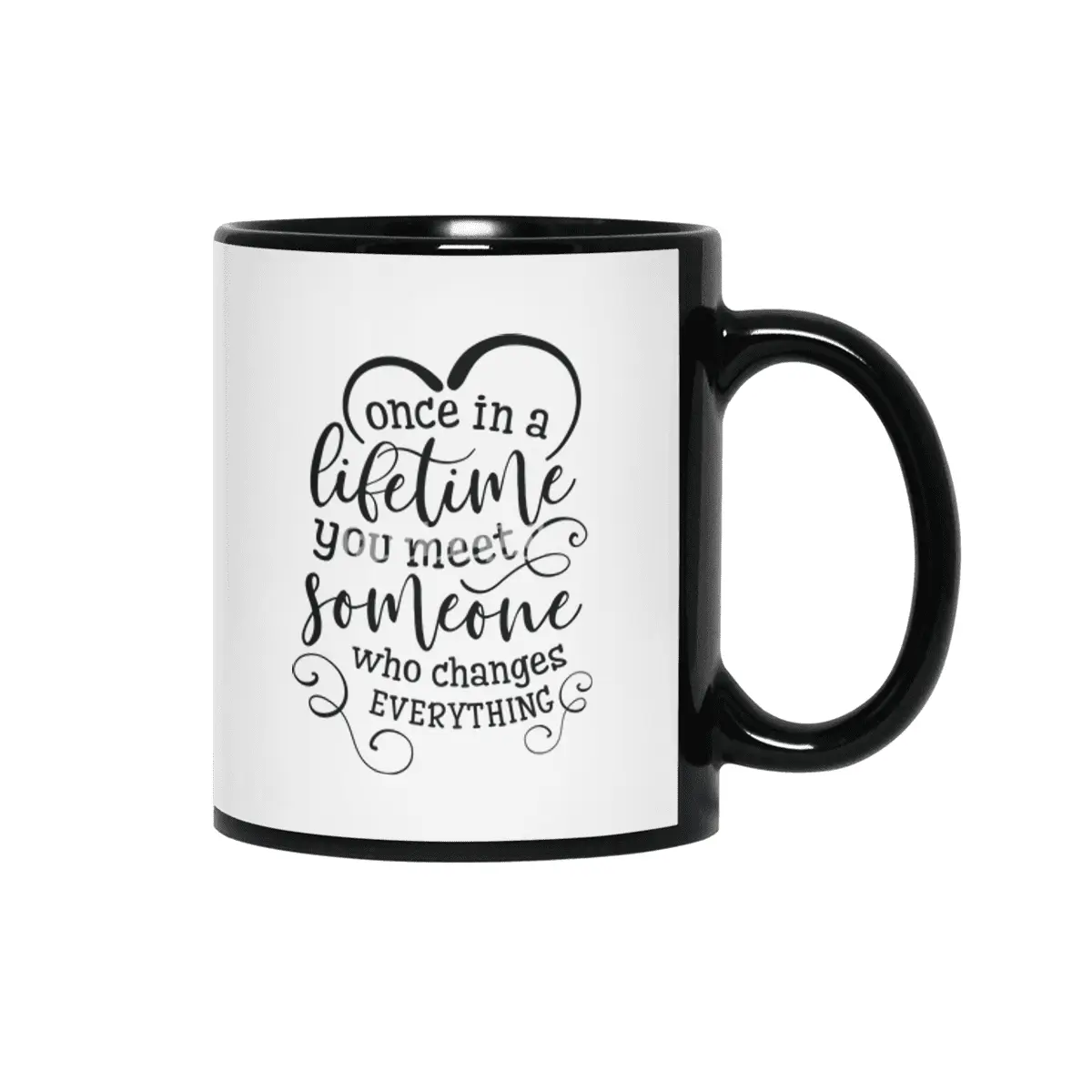 Valentine day cards , prints, gifts Siyah Kupa