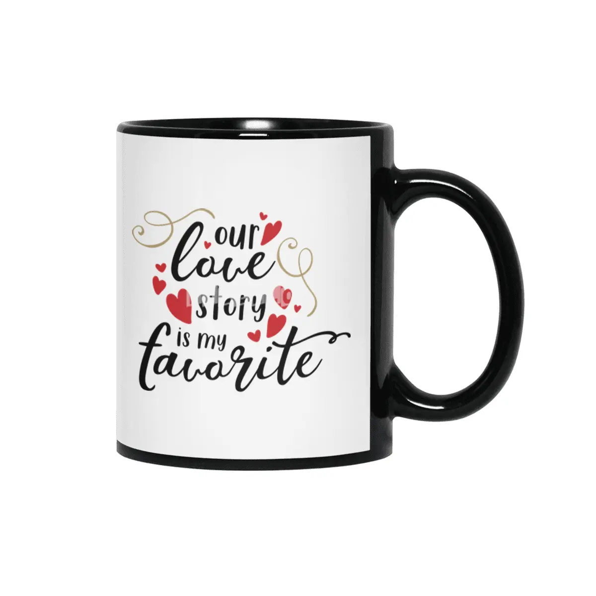 Valentine day cards , prints, gifts Siyah Kupa