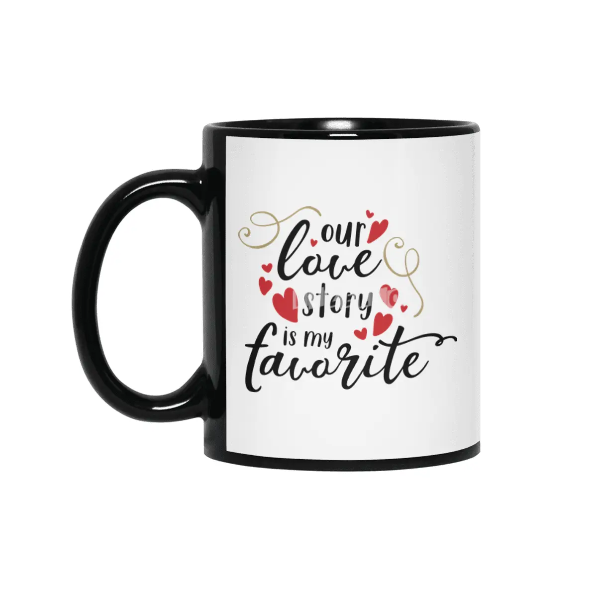 Valentine day cards , prints, gifts Siyah Kupa