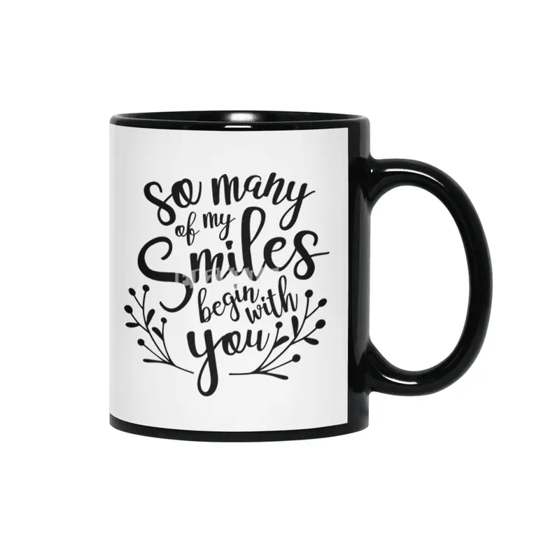 Valentine day cards , prints, gifts Siyah Kupa