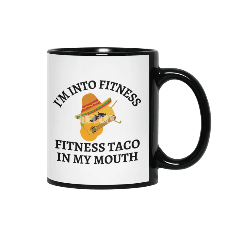 Funny shirt, I'm into fitness taco shirt Siyah Kupa