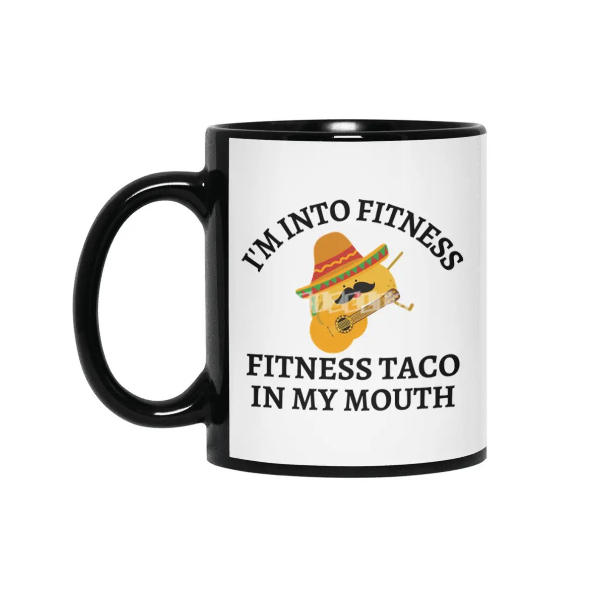 Funny shirt, I'm into fitness taco shirt Siyah Kupa