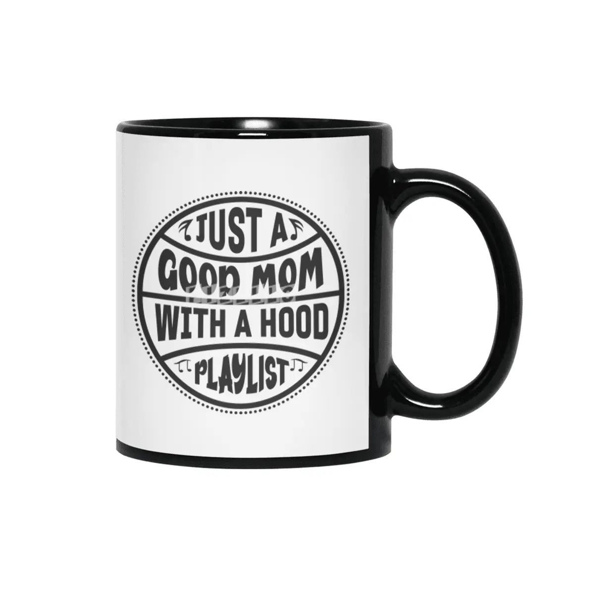 Good mom hood playlist gift, mom gift Siyah Kupa