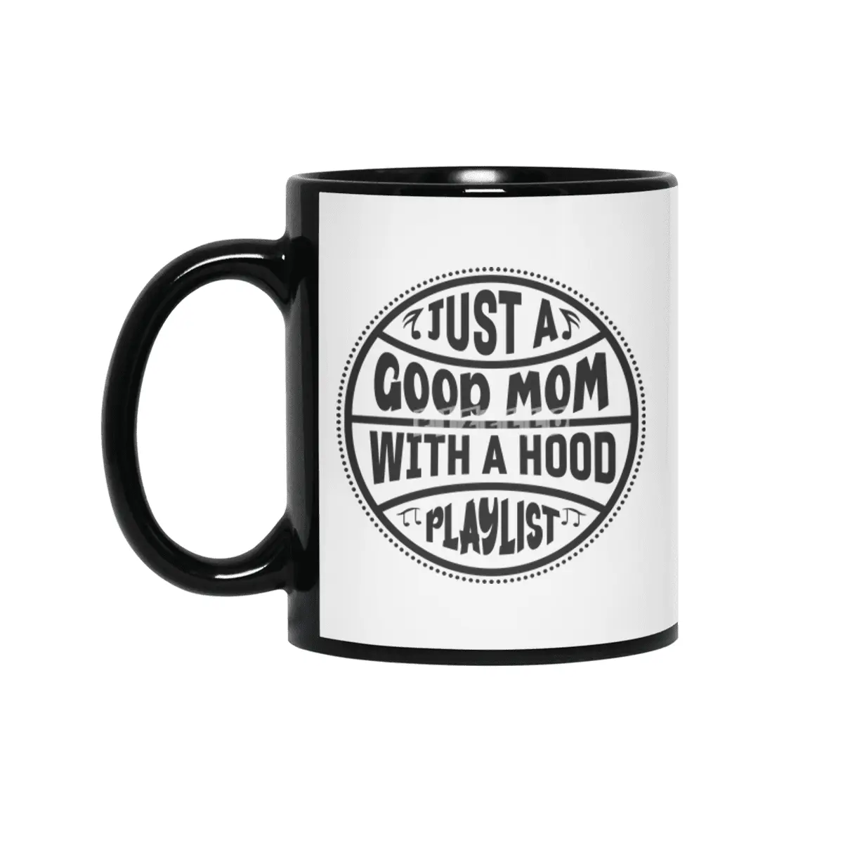 Good mom hood playlist gift, mom gift Siyah Kupa