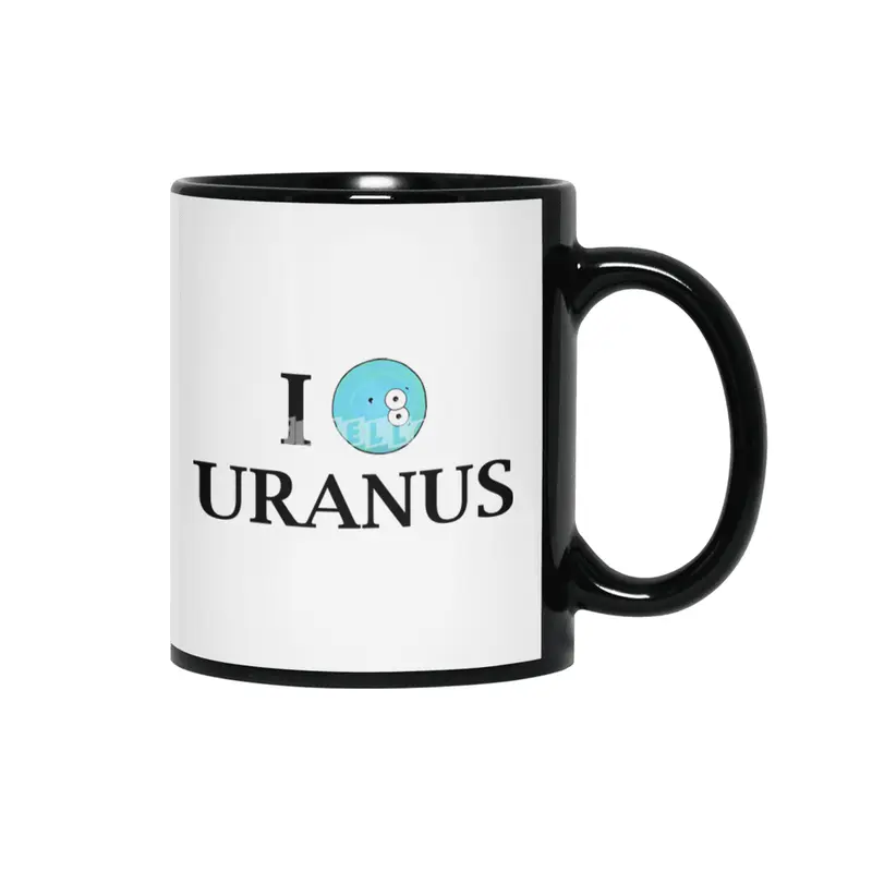 I Heart Uranus Siyah Kupa