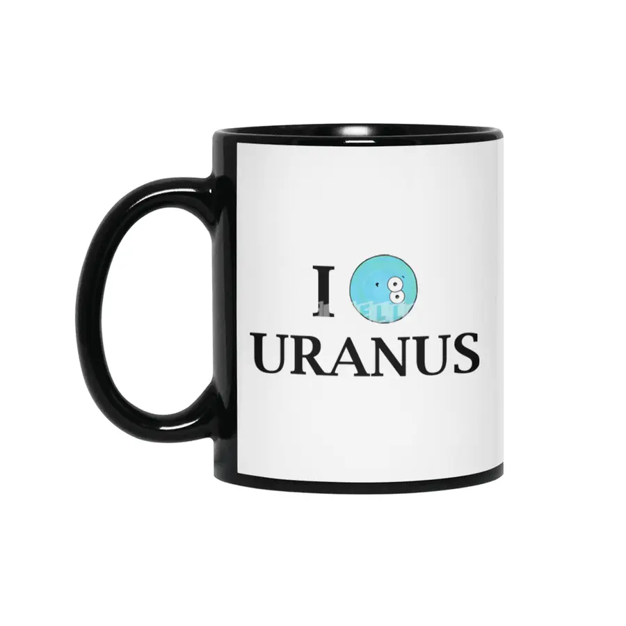 I Heart Uranus Siyah Kupa