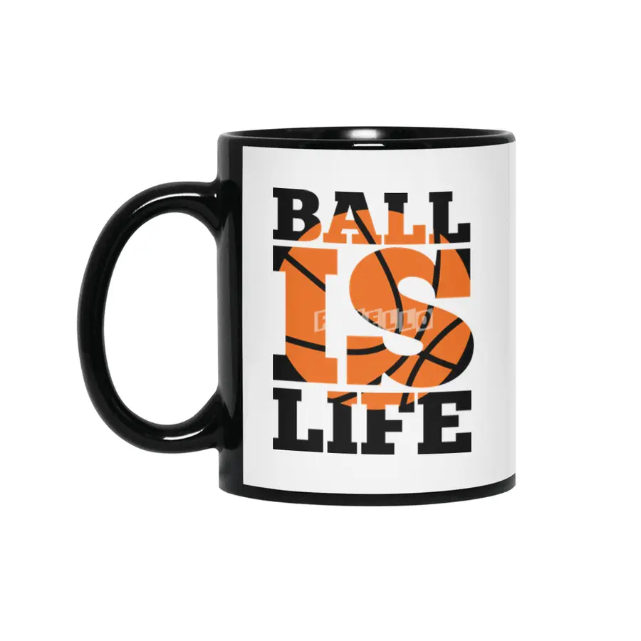 Ball Is Life Quote Siyah Kupa