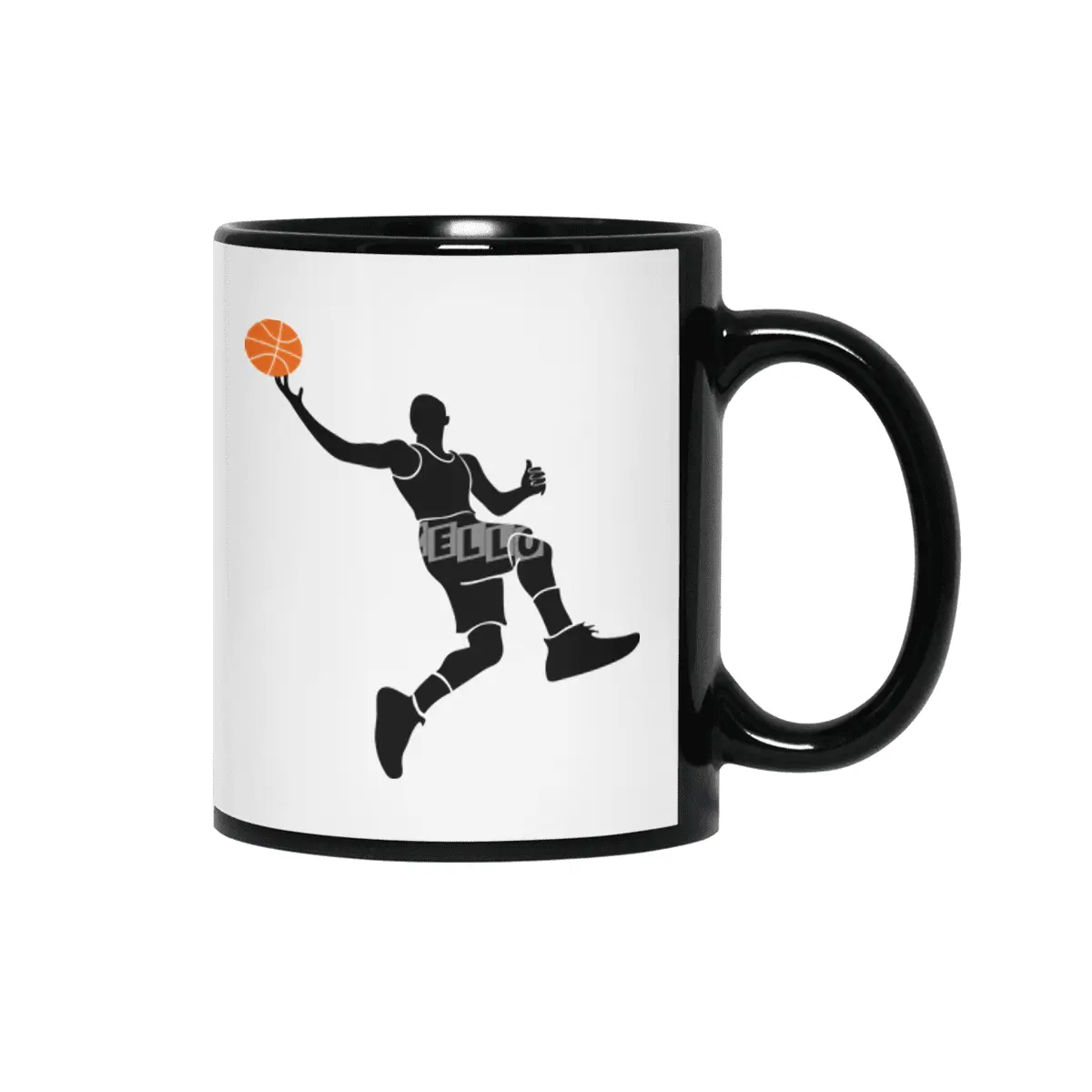Basketball Player Silhouette Siyah Kupa