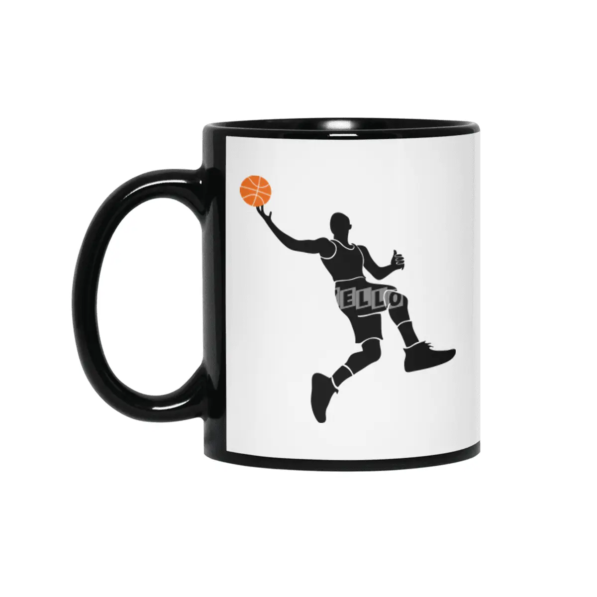 Basketball Player Silhouette Siyah Kupa