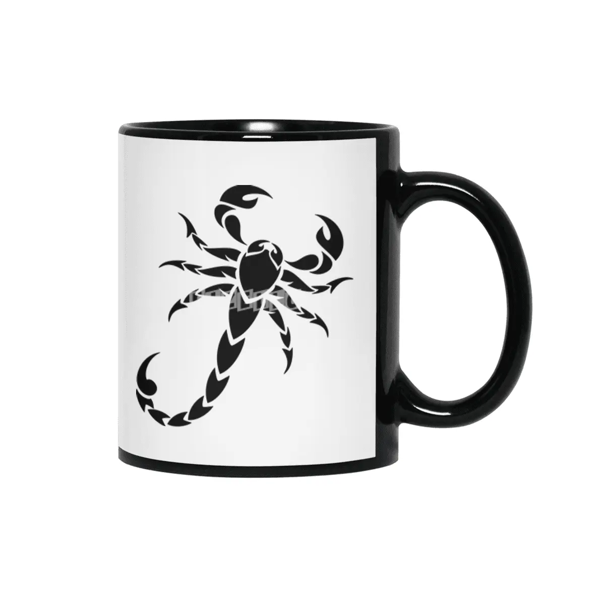 Black Scorpion Silhouette Siyah Kupa