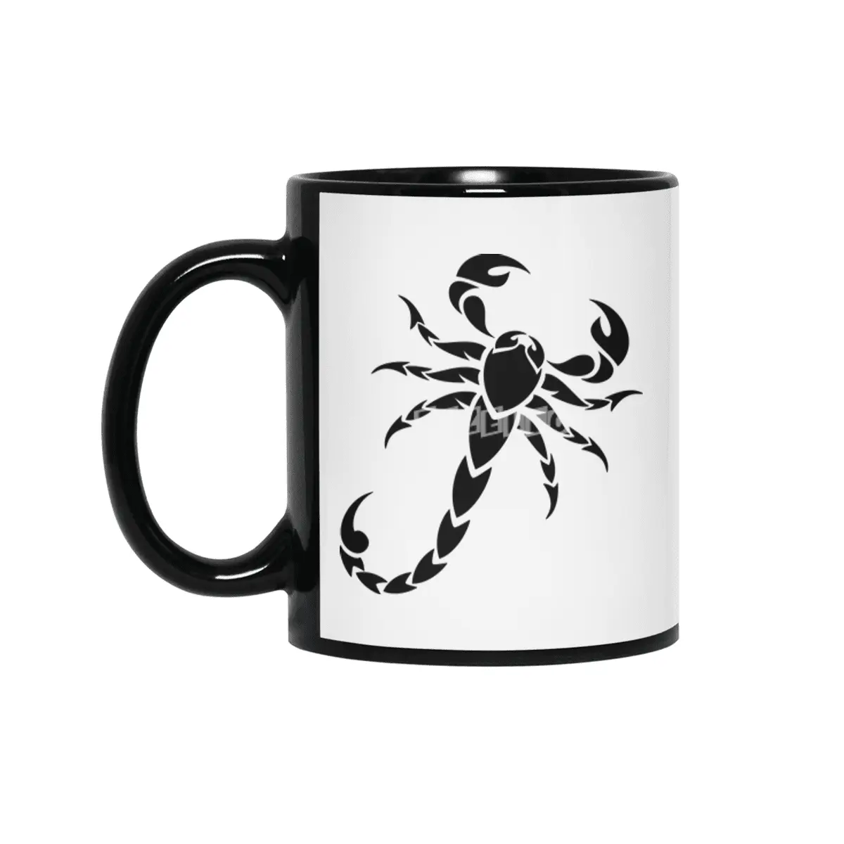 Black Scorpion Silhouette Siyah Kupa